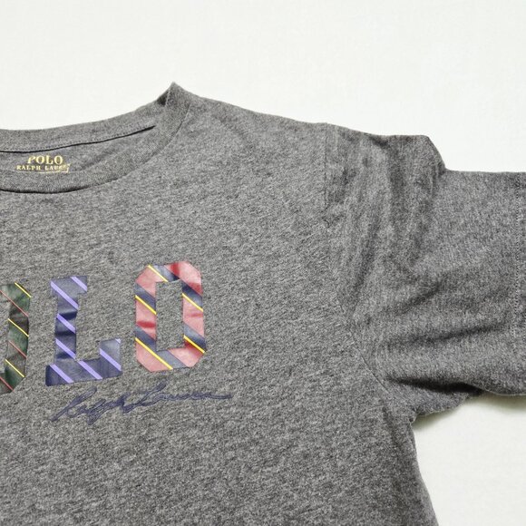 Polo‎ Ralph Lauren T-Shirt Kids Short Sleeve Heathered Gray Large (14-16) Crew - Picture 3 of 13